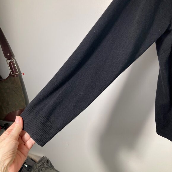 Womens Coldwater Creek‎ Silk Blend Beaded Clasp Cardigan Sweater Black 2X Cotton - Picture 4 of 9